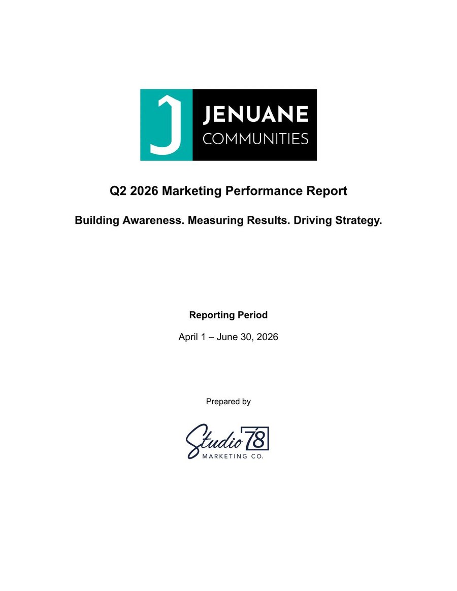 Quarterly marketing performance report cover